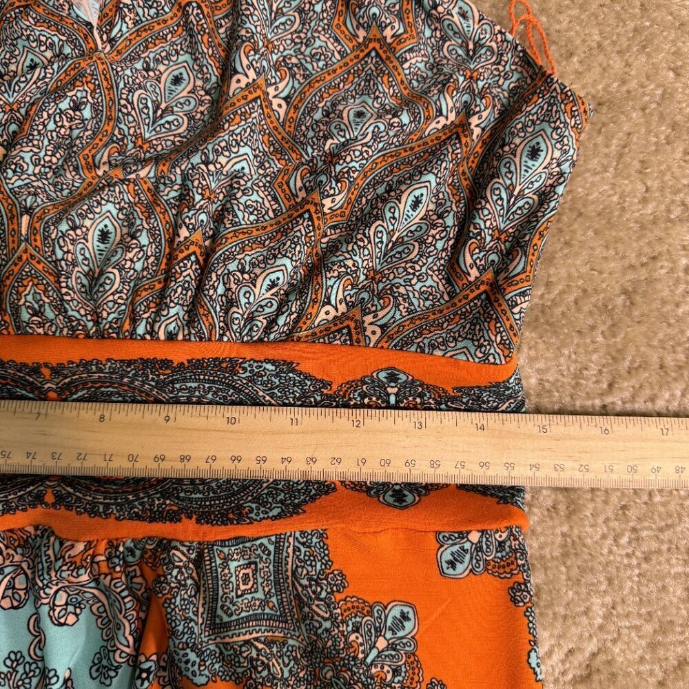 London Times Dress Womens Size 6 Multicolor Maxi Tank Boho Floral Print E435 - Picture 10 of 12